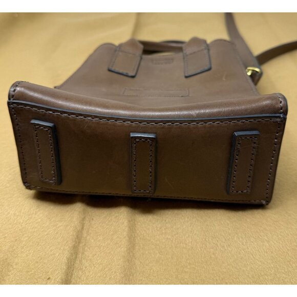 Frye Casey Mini North South NS Tote Purse Crossbody Dark Brown Boho Leather - Picture 7 of 11